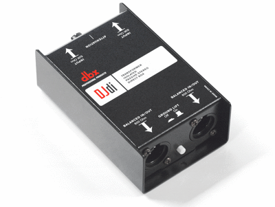 dbx DJDI  2-channel passive direct box that converts unbalanced signals into balanced output