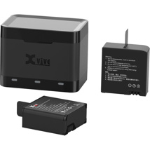 Xvive U5C 3pcs battery and battery charging kit BLK