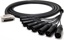Analog Multi-core cable. D-sub 25 male <> 8 x XLR3 male, black, 3 m